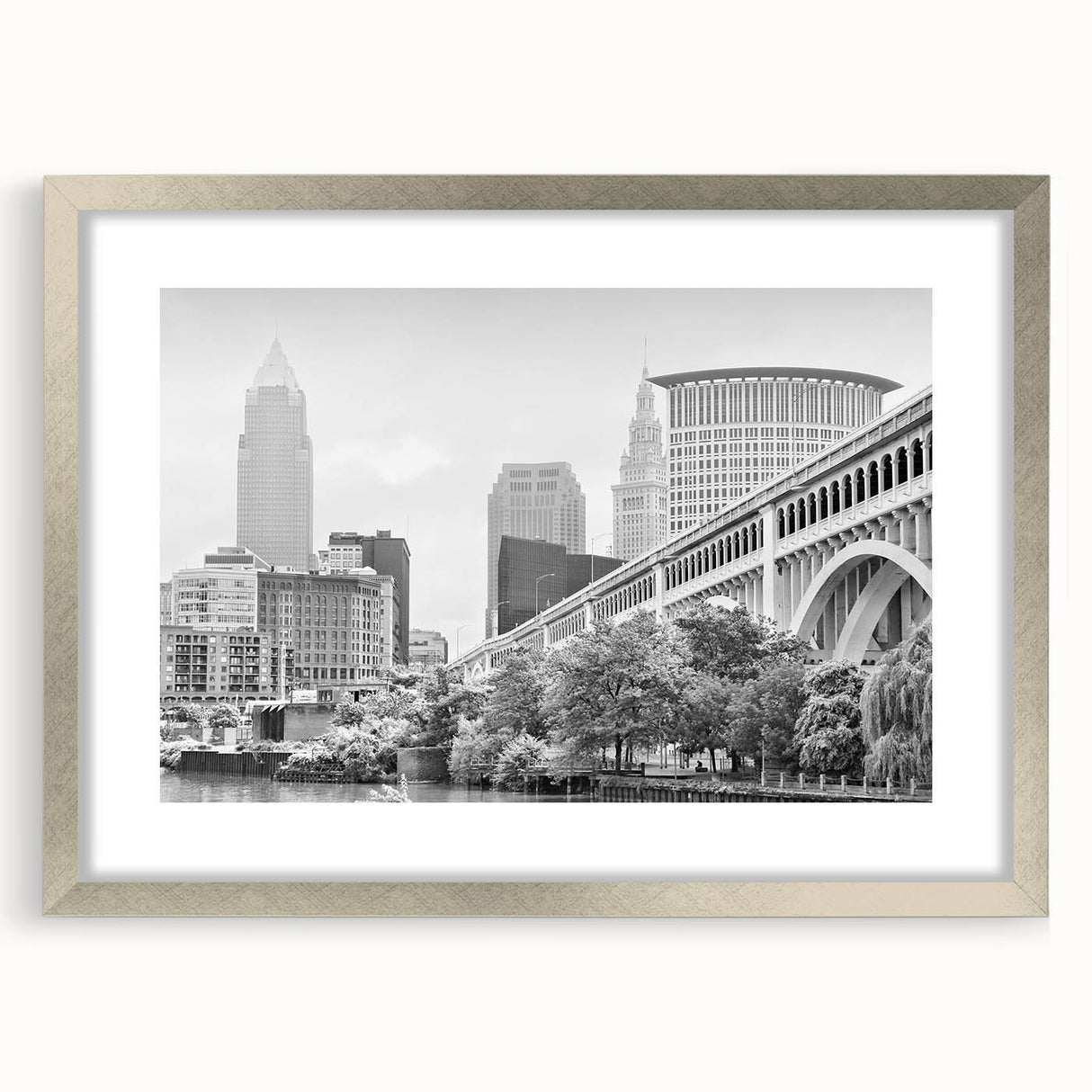 Textured abstract art print in muted gray and blue tones on canvas, suitable for bedroom wall decor.