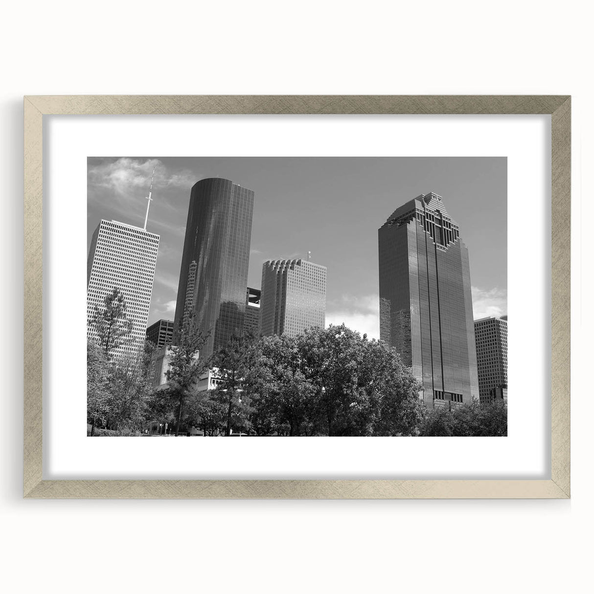 Textured abstract art print in muted blue and gray tones on canvas, suitable for bedroom decor.