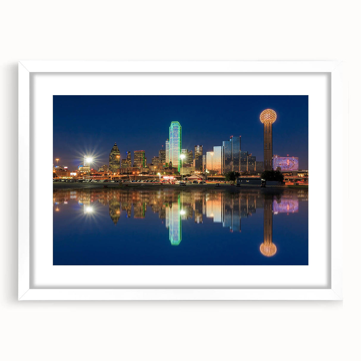 Abstract art print featuring swirling blues and greens on a canvas, suitable for enhancing a modern dining room ambiance.