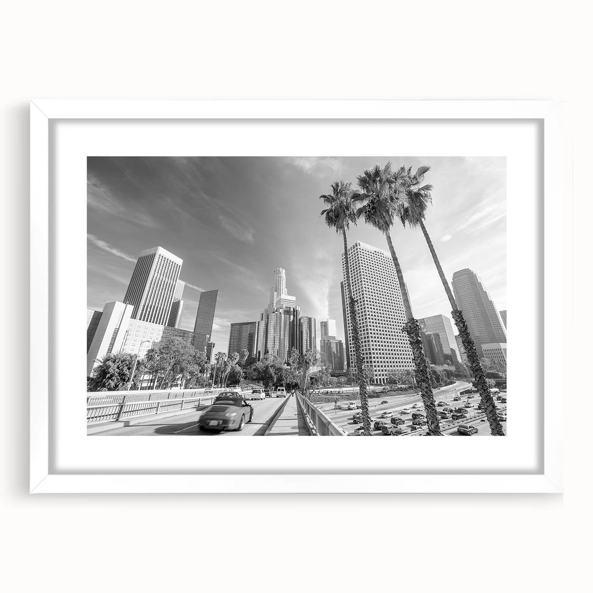 Abstract art print featuring swirling blue and gray hues on canvas, suitable for bedroom or dining room decor.