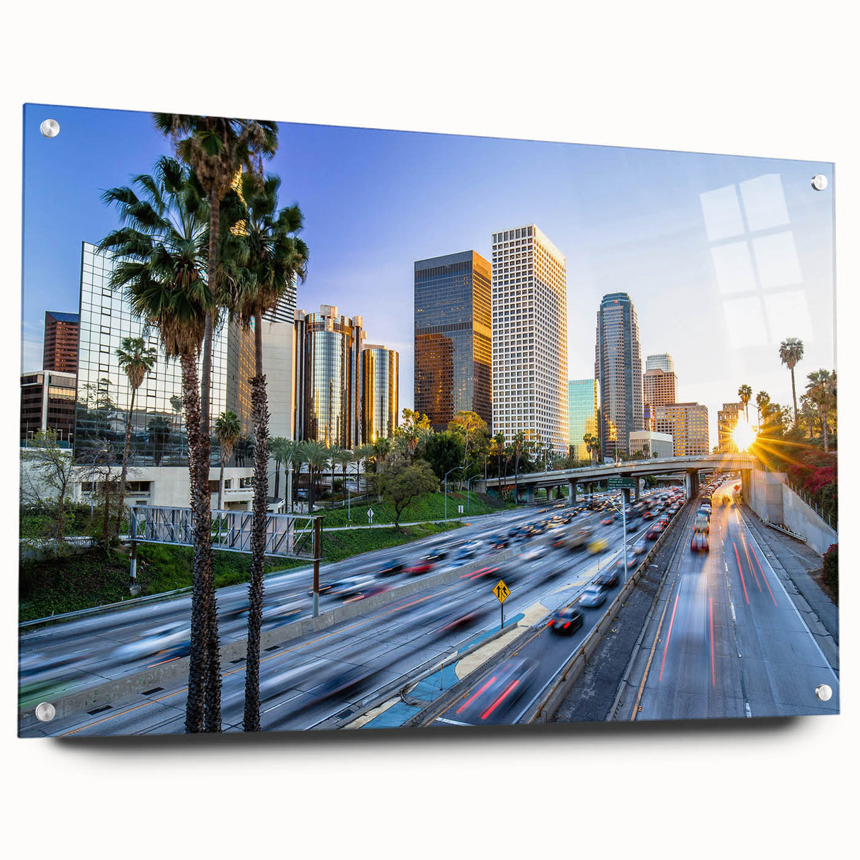 Large abstract wall art featuring swirling blue and gray tones on canvas, suitable for bedroom or dining room decor.