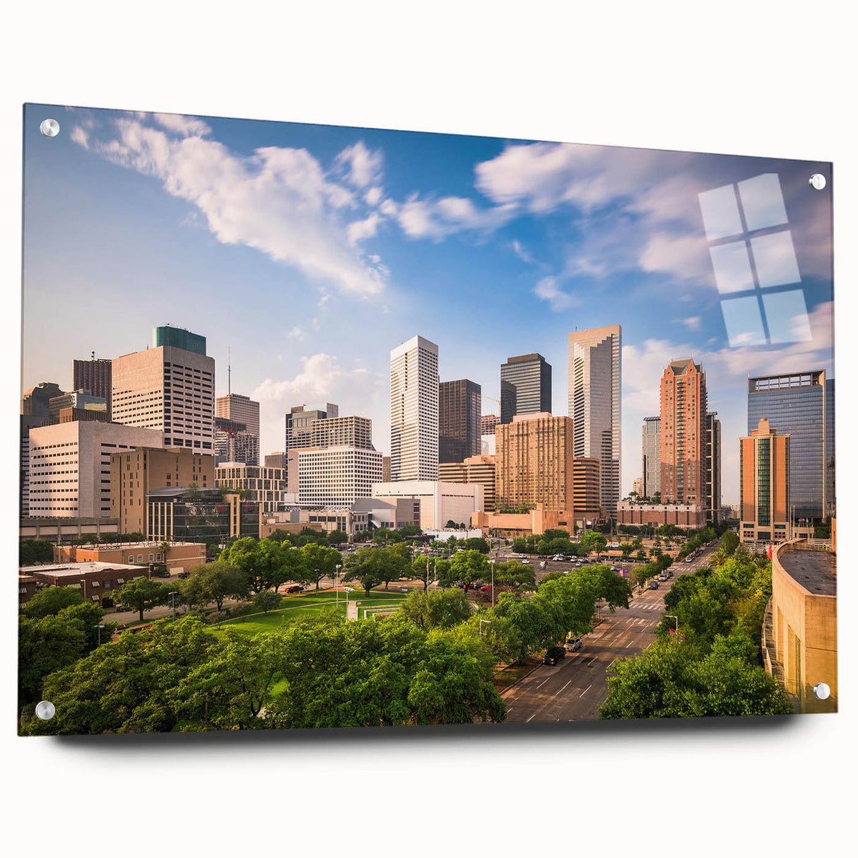 Large abstract wall art in vibrant blue and orange tones on canvas, suitable for bedroom or dining room decor.