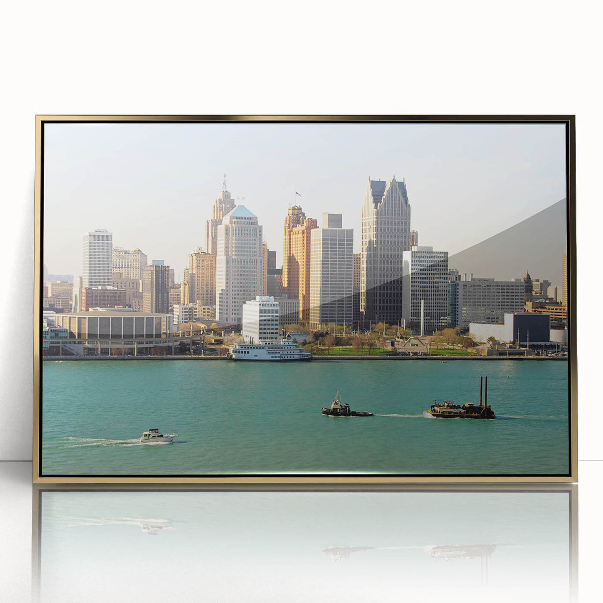 Large art print featuring a mid-century modernist abstract design in muted earth tones, ideal for nursery wall decor.