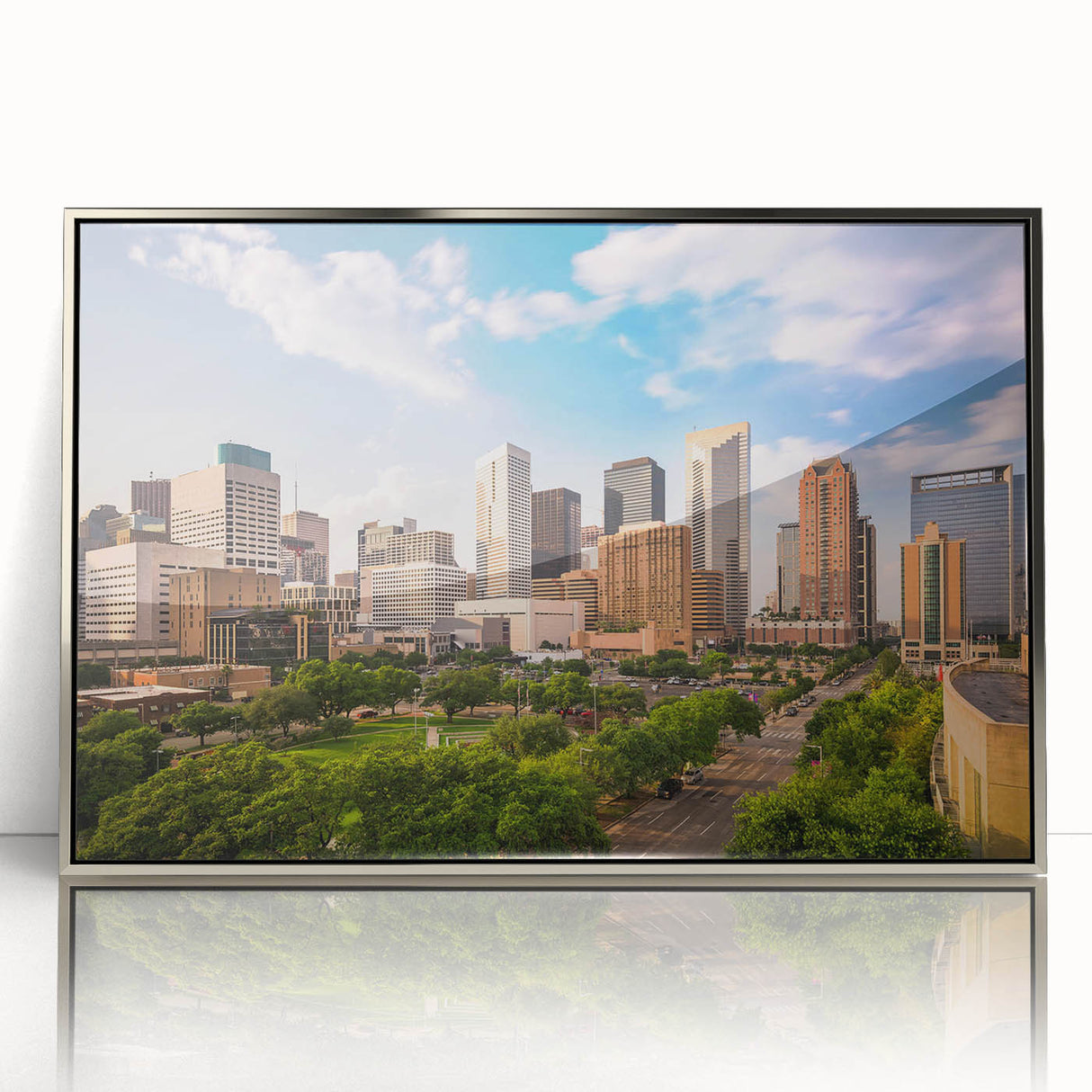 Mid-century modernist art poster featuring geometric shapes in pastel colors, ideal for nursery wall decor.