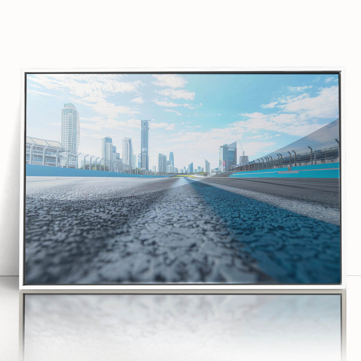 Art deco poster featuring a geometric pattern in pastel shades on rolled canvas, suitable for nursery wall art.