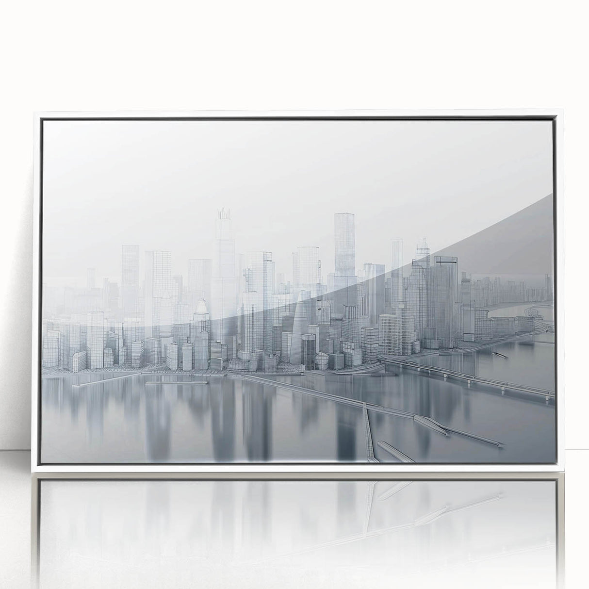 Art deco poster featuring geometric shapes in pastel shades on canvas, suitable for modern nursery wall decor.