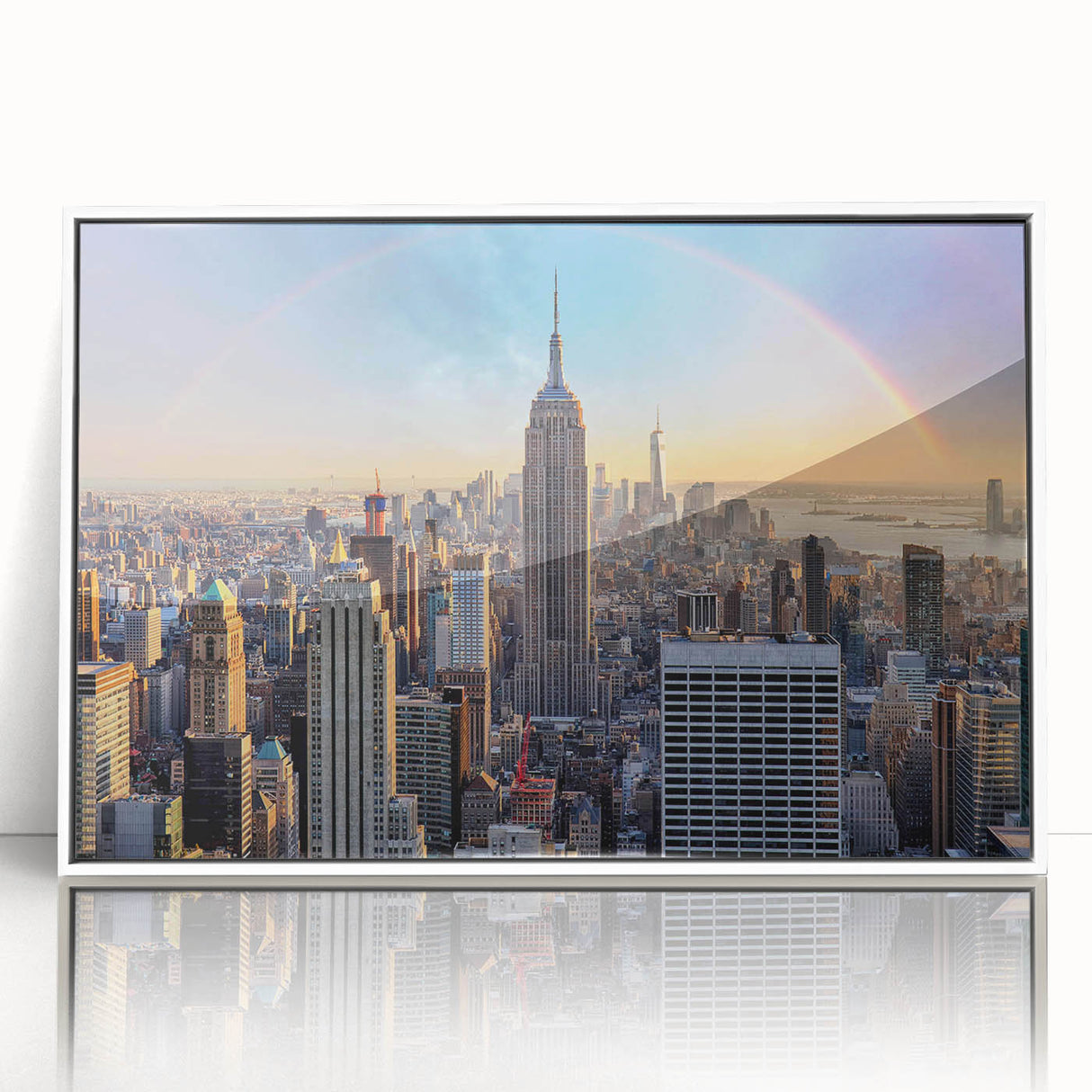 Art deco poster featuring a stylized stork in pastel shades, ideal for nursery wall art.