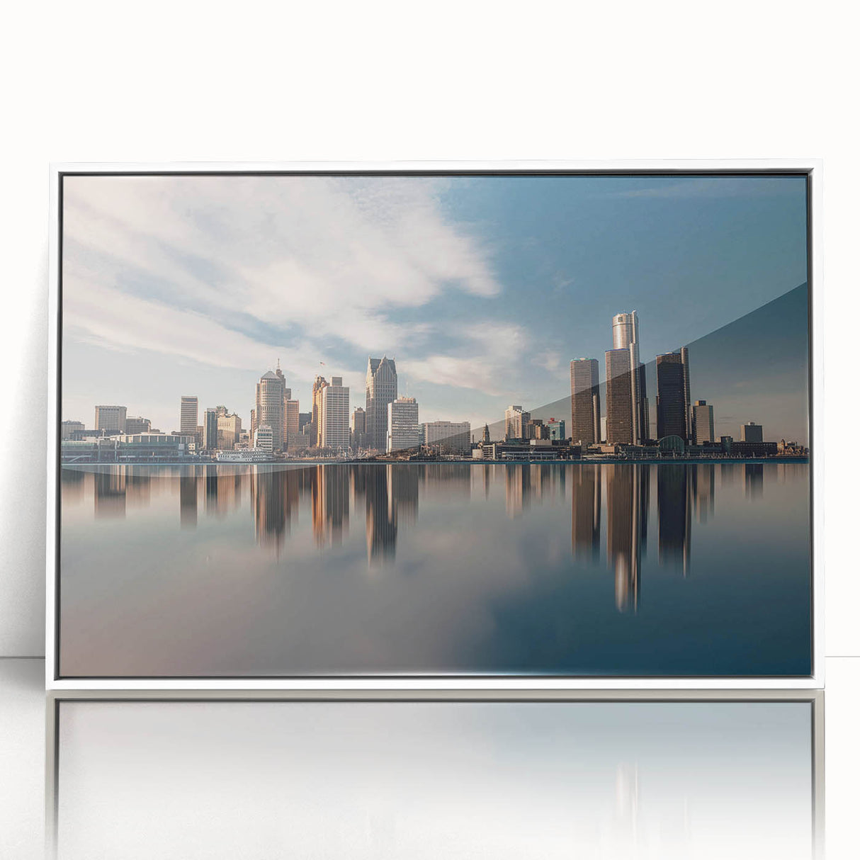 Art deco poster featuring a stylized stork in pastel colors, ideal for nursery wall art.