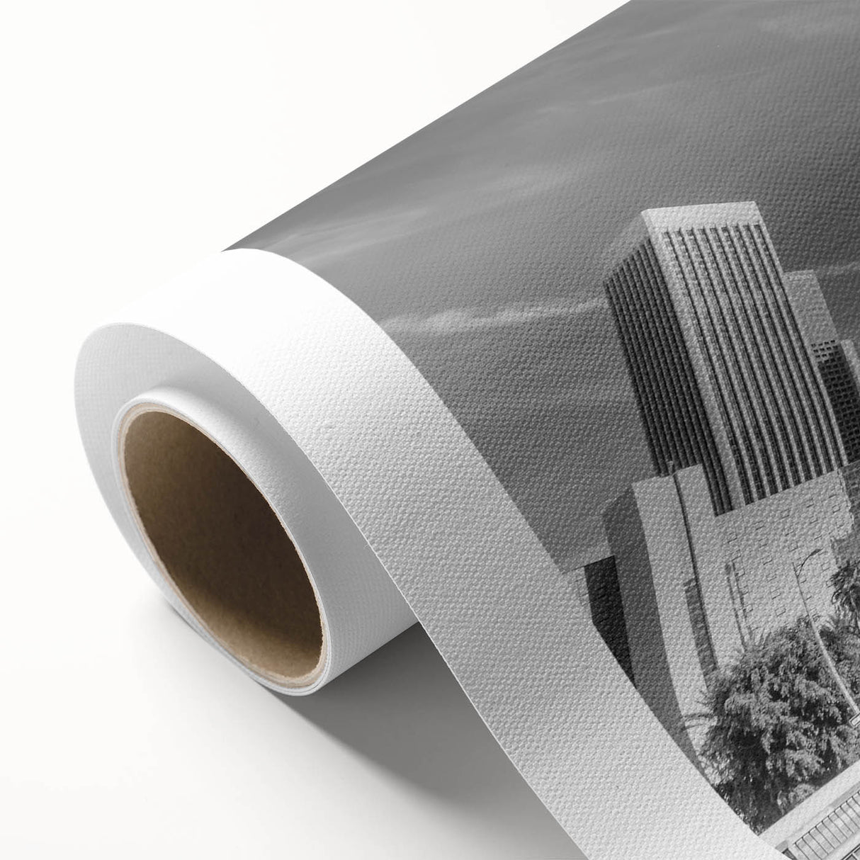 Art deco poster featuring a stylized stork in pastel shades on canvas, ideal for nursery wall art.