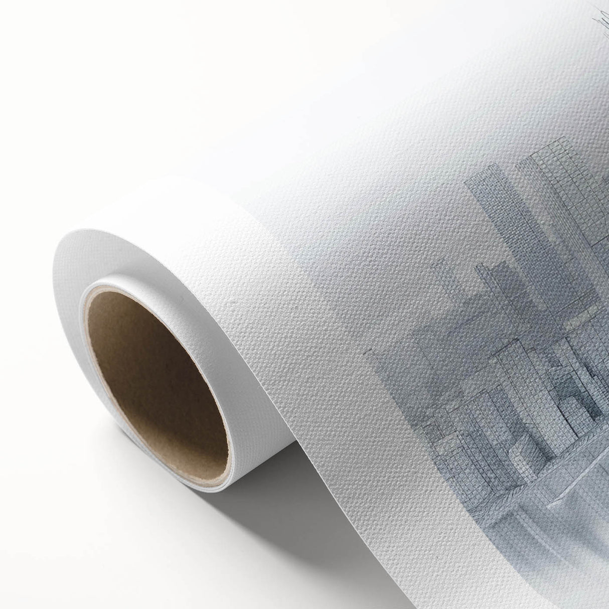 Art deco poster featuring a stylized stork in pastel shades on canvas, ideal for nursery wall art.