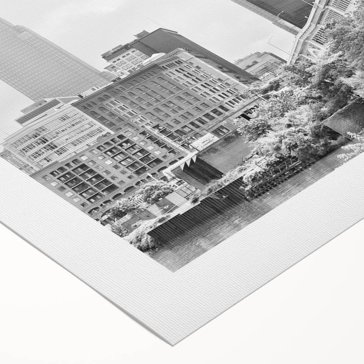 Art deco poster featuring geometric shapes and metallic colors on canvas, suitable for dining room or bathroom wall decor.