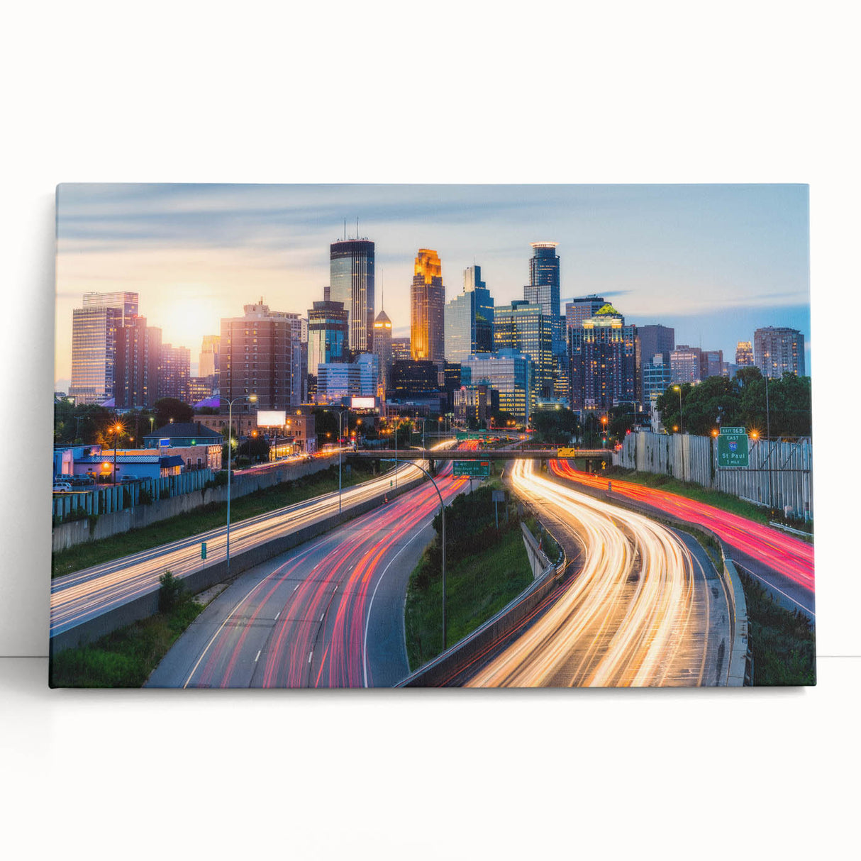 Large black and white abstract print on canvas depicting geometric shapes, ideal for kitchen wall art.