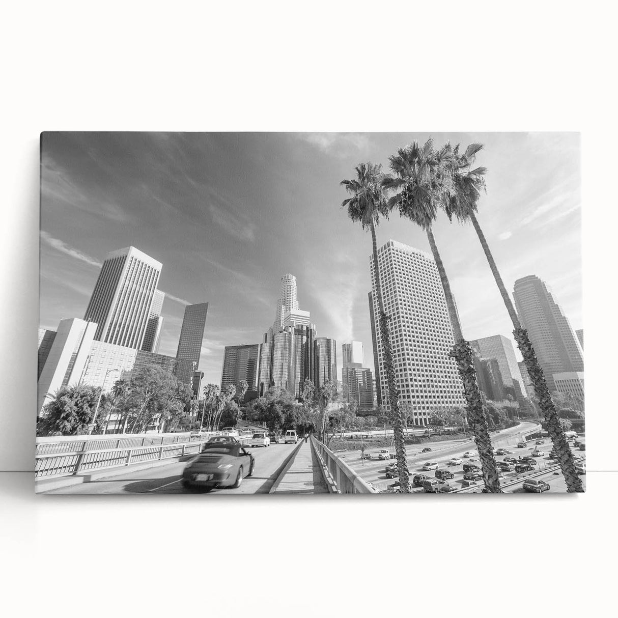 Large black and white abstract art on canvas, featuring flowing ink patterns, ideal for kitchen wall art.