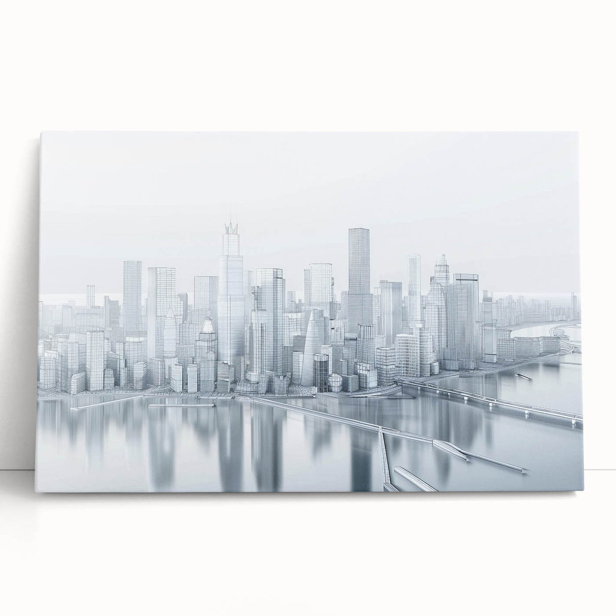 Large black and white abstract print on canvas, featuring dynamic brush strokes, ideal for kitchen wall art.