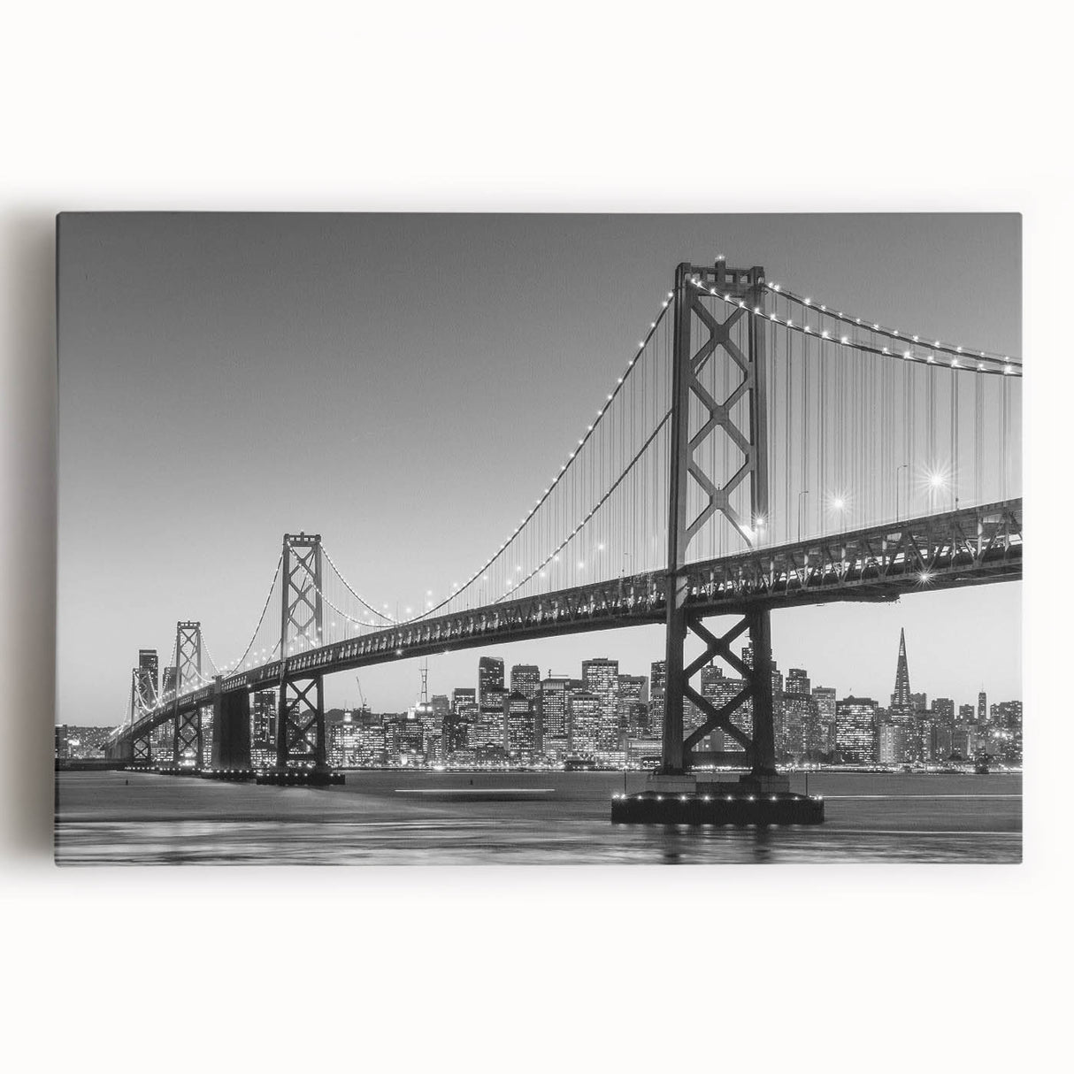 Black and white abstract acrylic print on canvas, featuring chaotic lines and shapes, ideal for kitchen wall art.