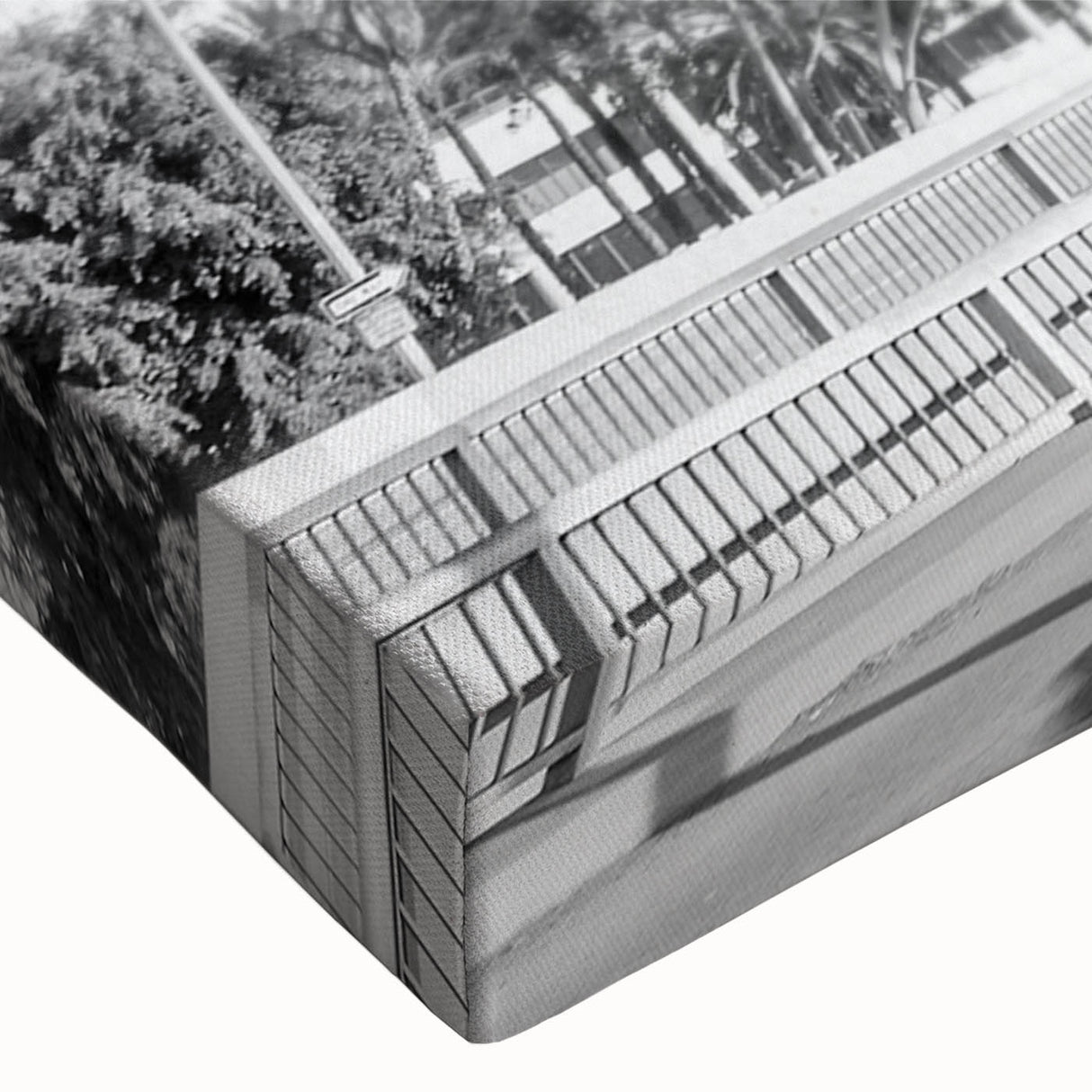 Large art canvas featuring a black and white landscape painting with muted tones, ideal for bedroom wall decor.