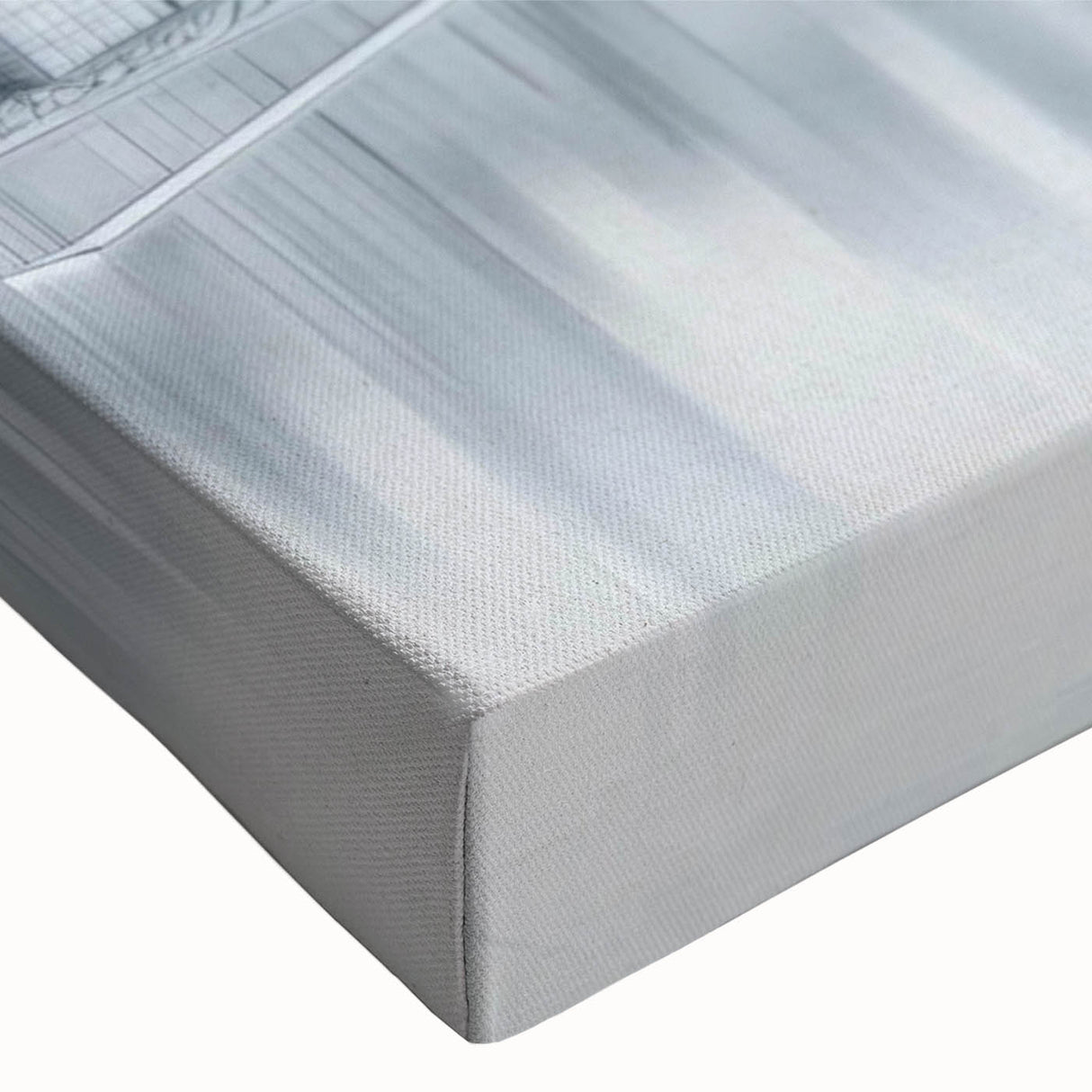 Large black and white landscape art painting on canvas, featuring a serene mountain scene, ideal for bedroom wall decor.