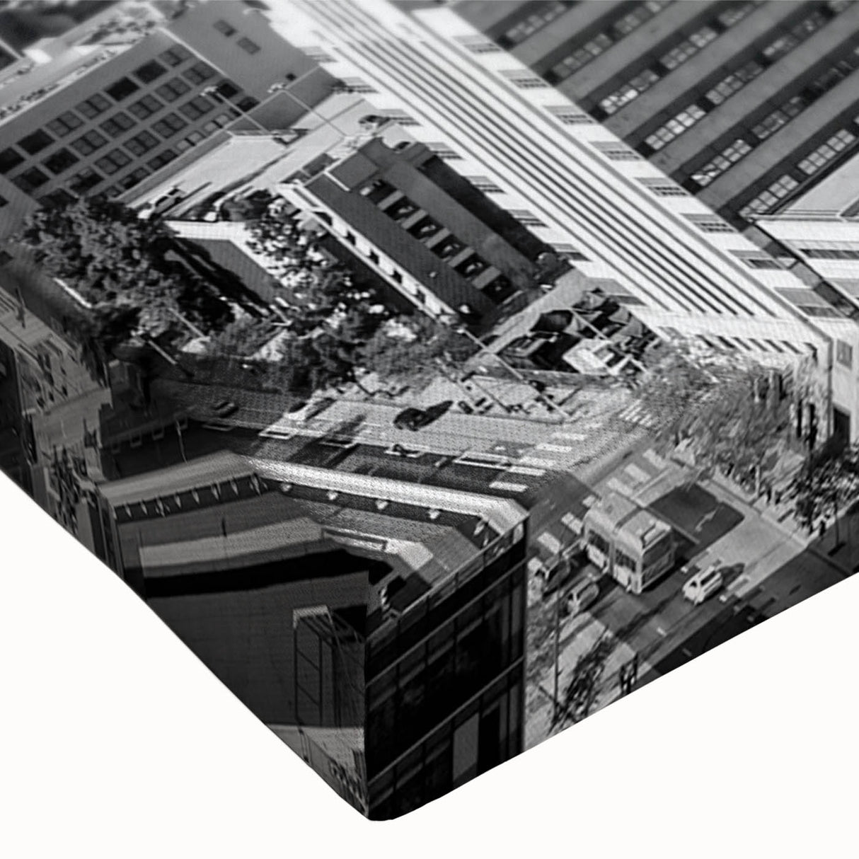 Large art of a black and white landscape painting on canvas, depicting rolling hills, ideal for bedroom wall decor.