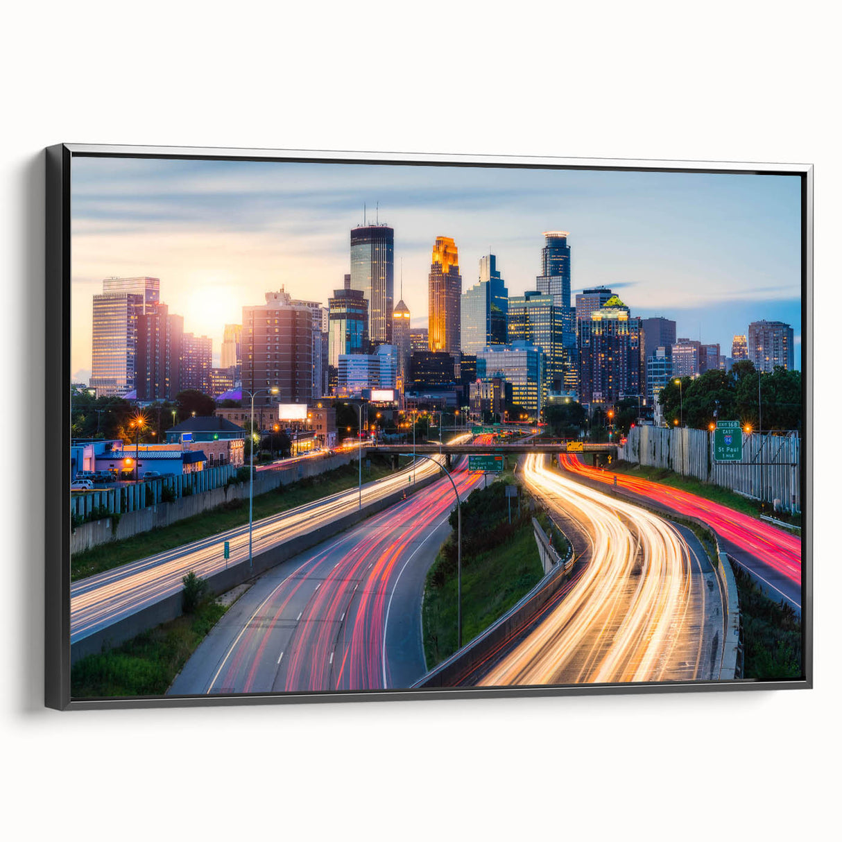 Black and white vintage poster art featuring a serene landscape, ideal for bedroom wall decor.