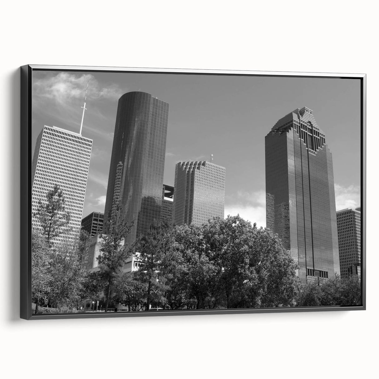 Black and white vintage poster art of a mountainous landscape, printed on rolled canvas, suitable for bedroom decor.