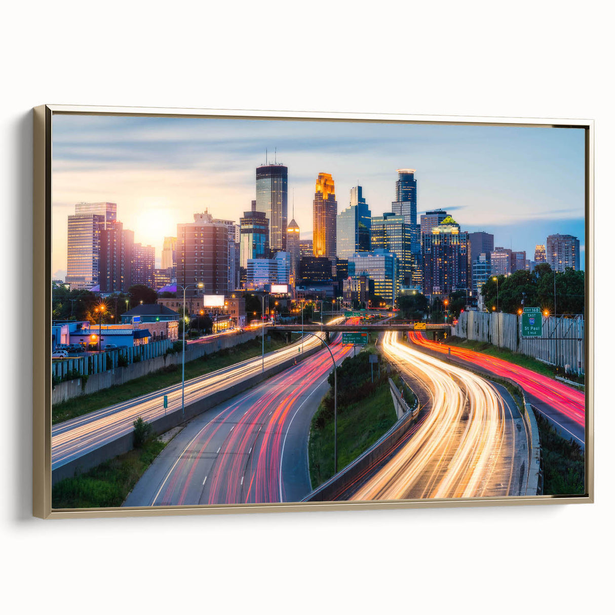 Vintage poster art featuring a monochrome landscape painting, ideal for bedroom wall decor.