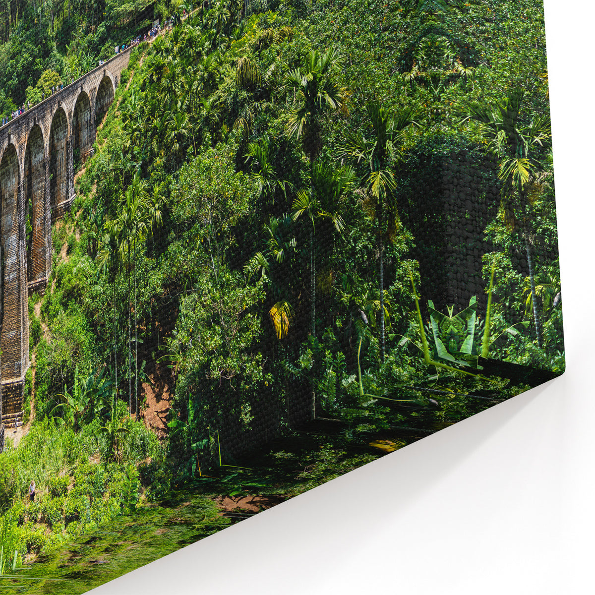 Historic Stone Bridge Arches Wall Art - Scenic Landscape Canvas Print