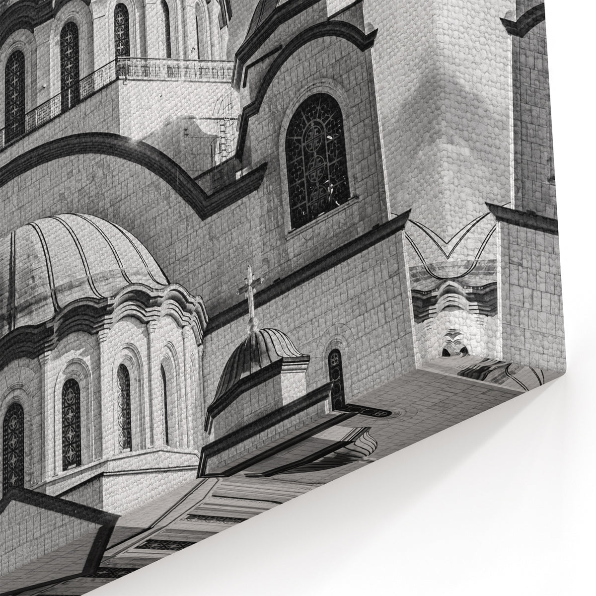 Majestic Cathedral Dome Art – Black & White European Architecture Print