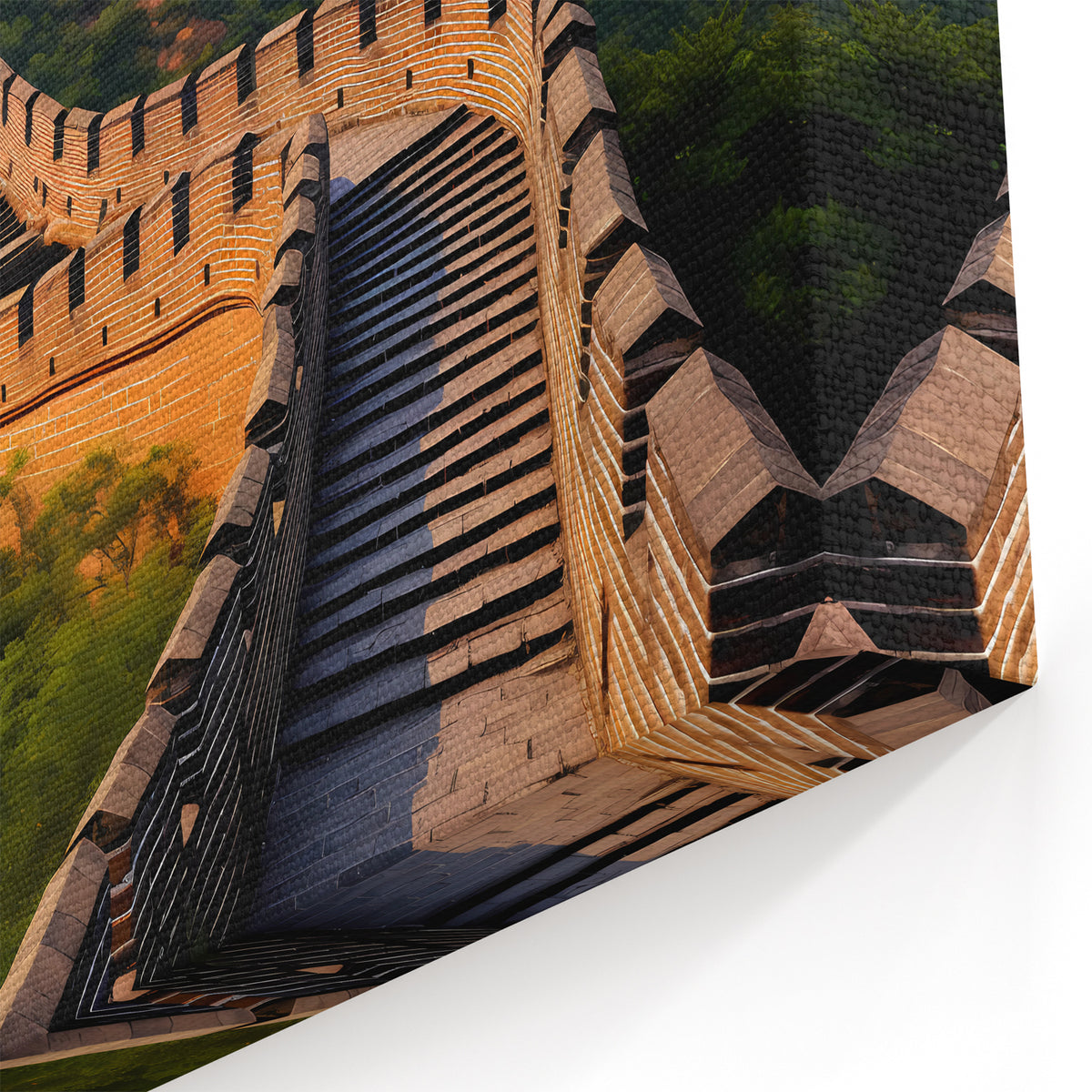 Great Wall Sunset Canvas Art – Vibrant Chinese Landmark Wall Decor