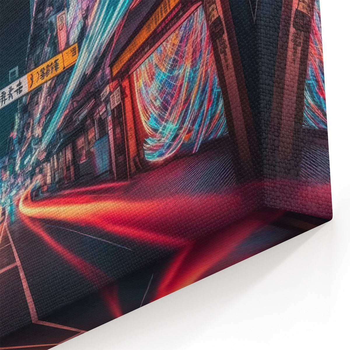 Tokyo Modern Art – Dynamic Night Cityscape with Neon Lights Print
