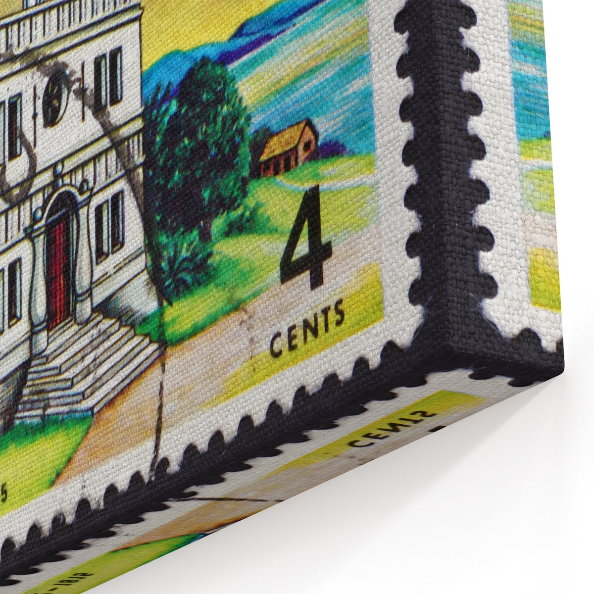 Bermuda Beach Canvas - Historic State House and Tropical Island Print