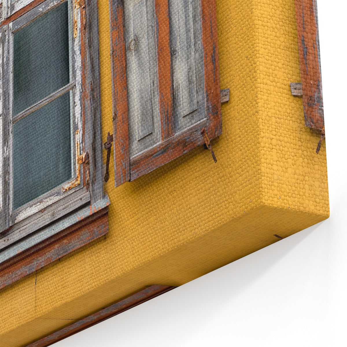 Bermuda Wall Art - Rustic Window Shutters with Weathered Wooden Charm