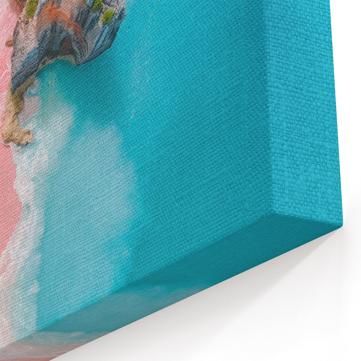 Coastal Bermuda Artwork - Aerial View of Pink Sand Beach and Turquoise Waters