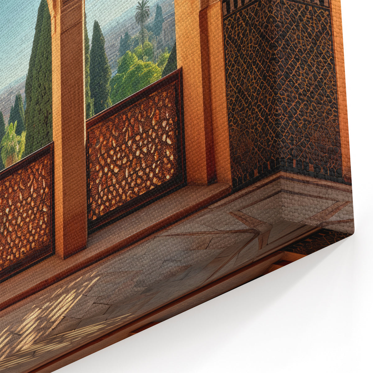Afghan Arched Courtyard Wall Art – Elegant Afghan Architecture Canvas Prints