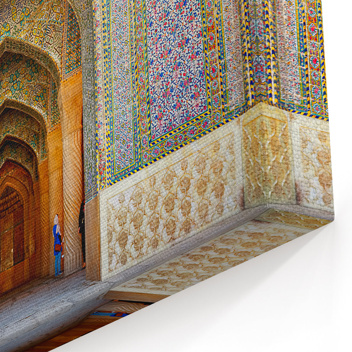 Persian Mosque Wall Art - Vibrant Arches with Intricate Tile Design