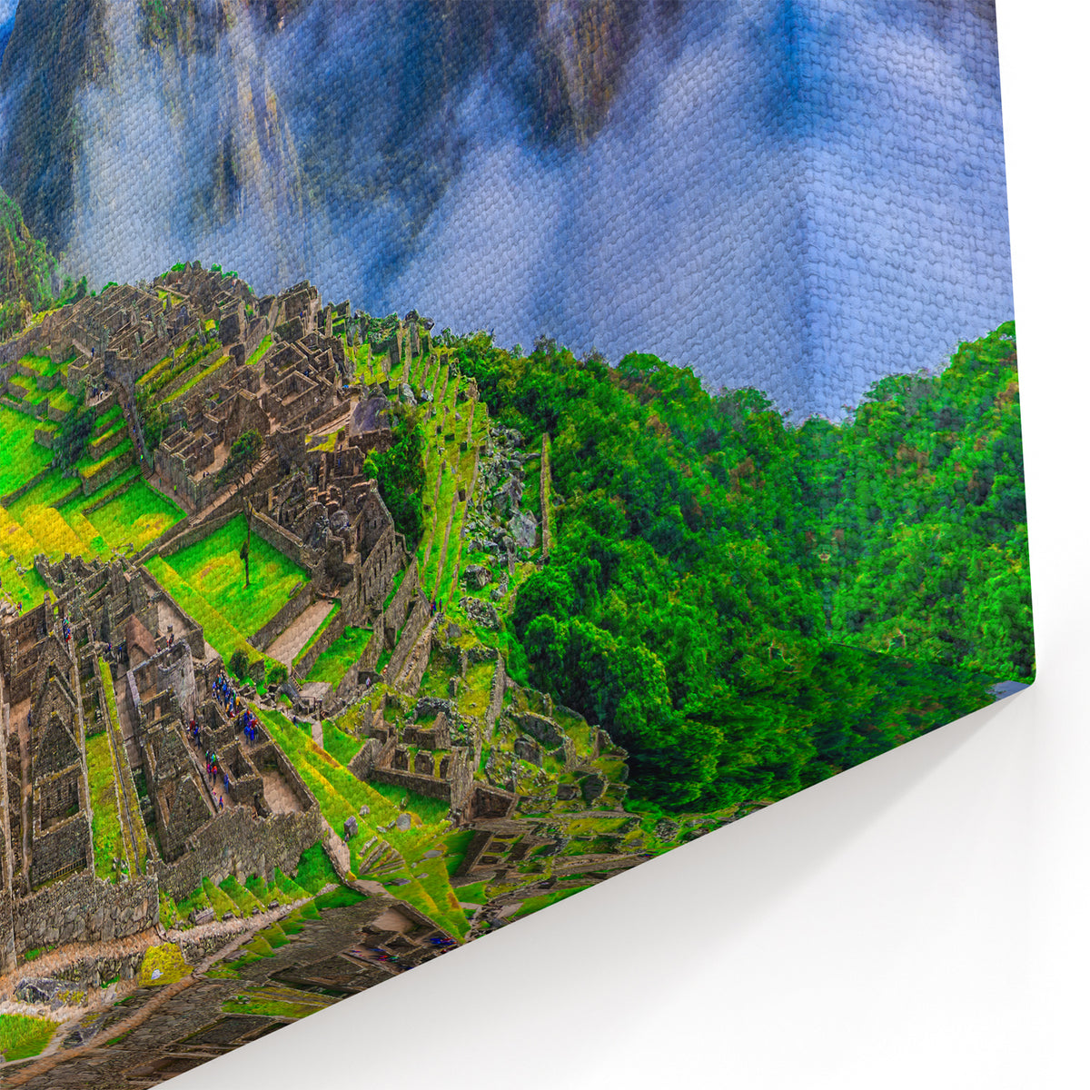 Colorful Machu Picchu Wall Art - Scenic Canvas Framed & Acrylic Prints