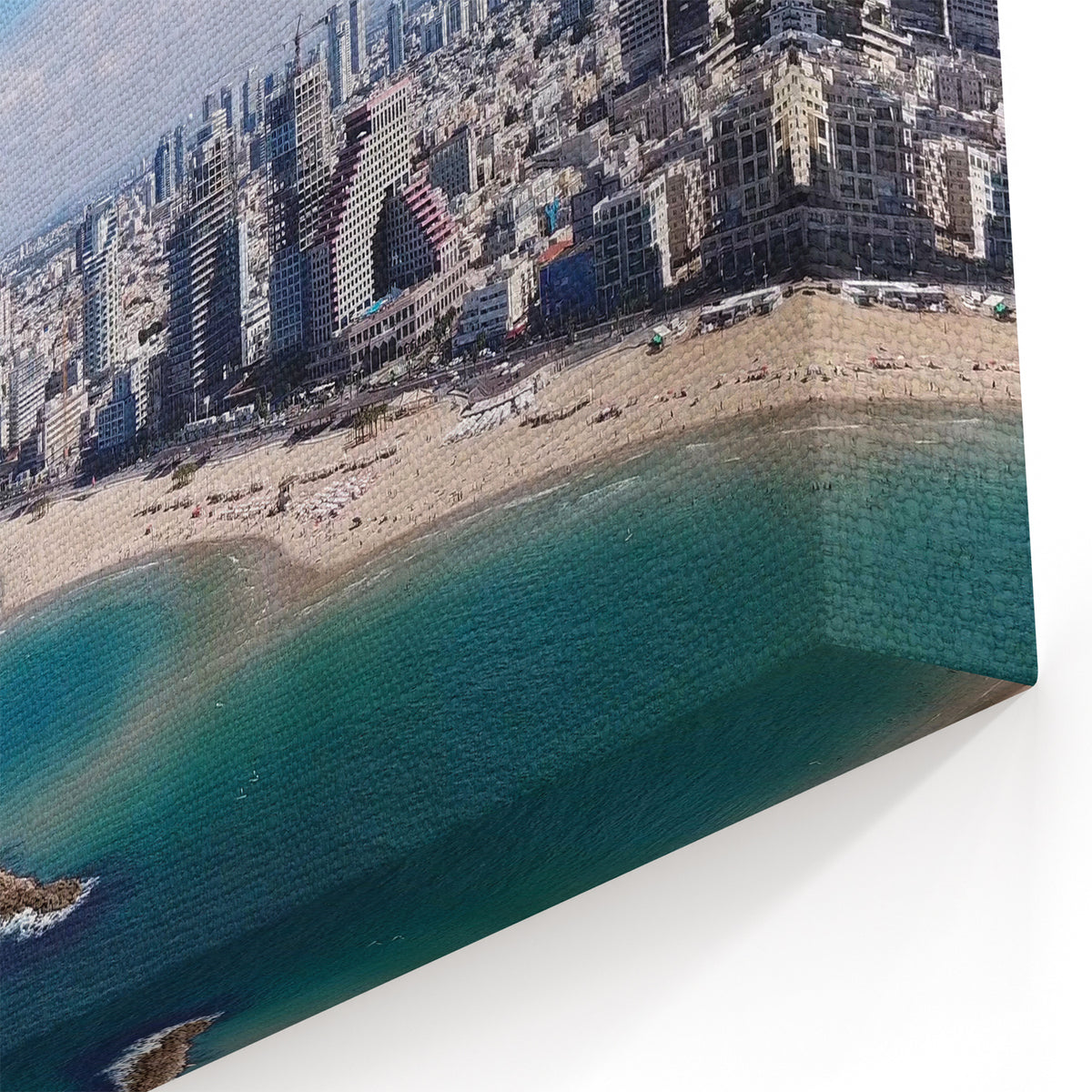 Stunning Coastal Skyline Wall Art - Tel Aviv Beachfront Panorama