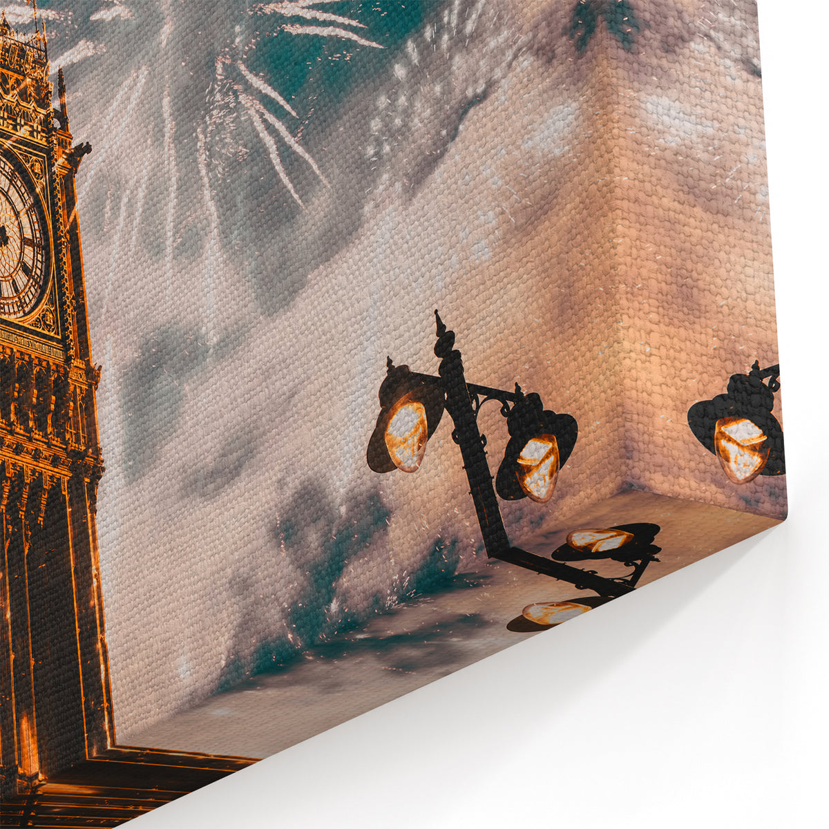 London Landmark Posters - Big Ben Fireworks Celebration Art Print