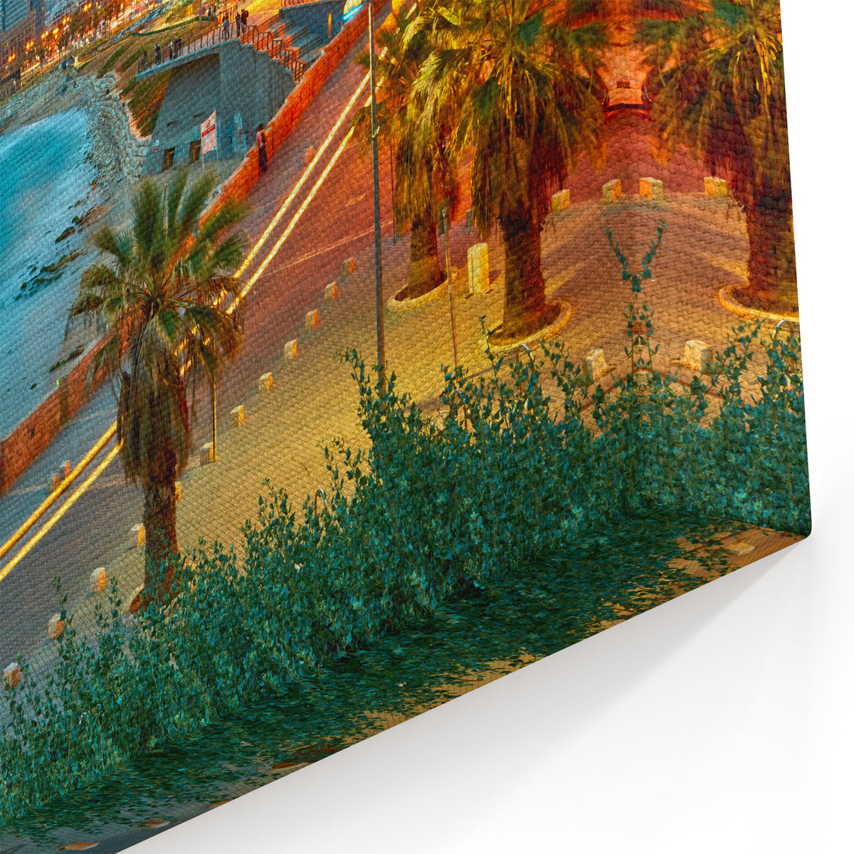 Tel Aviv Beachfront Skyline – Vibrant Cityscape with Coastal Wall Art