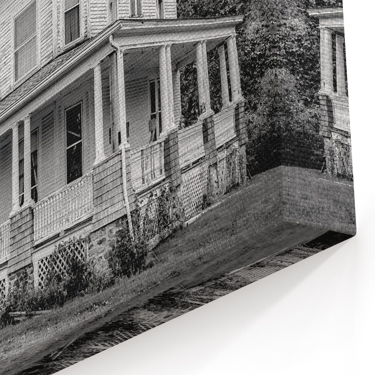 Vintage Black and White Historic House Photography - Connecticut Wall Art
