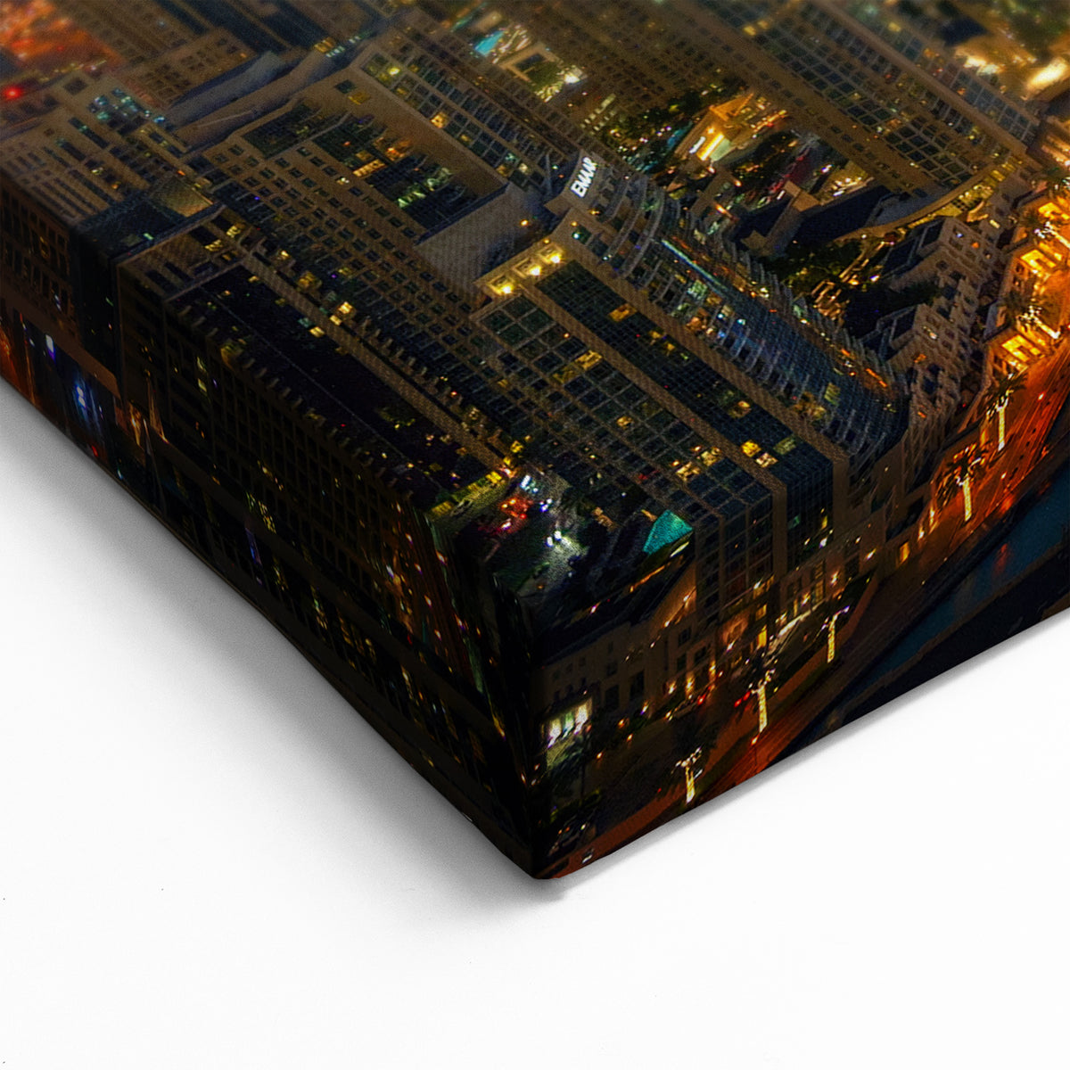 Burj Khalifa Wall Art - Dubai Skyline Canvas with Sunset Cityscape Print