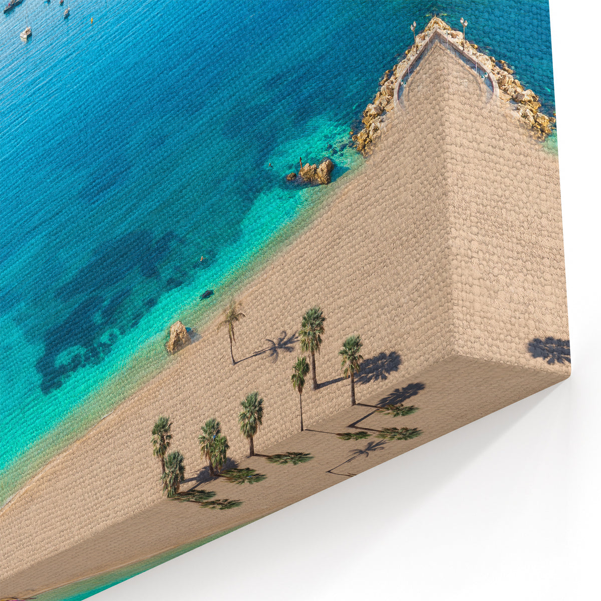 French Riviera Art - Vibrant Cote d'Azur Coastal Scene Mediterranean Decor