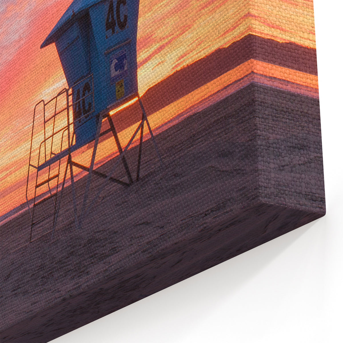 Coronado Beach Art - Scenic California Sunset Lifeguard Tower Print