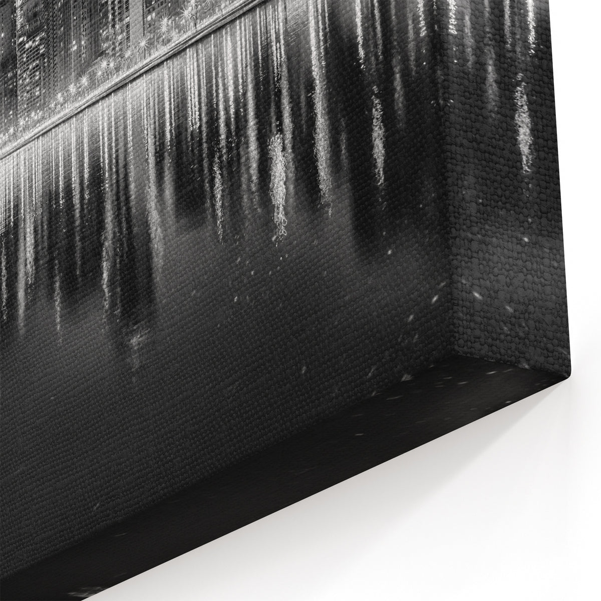Chicago Skyline Art - Black and White Nighttime Cityscape Print