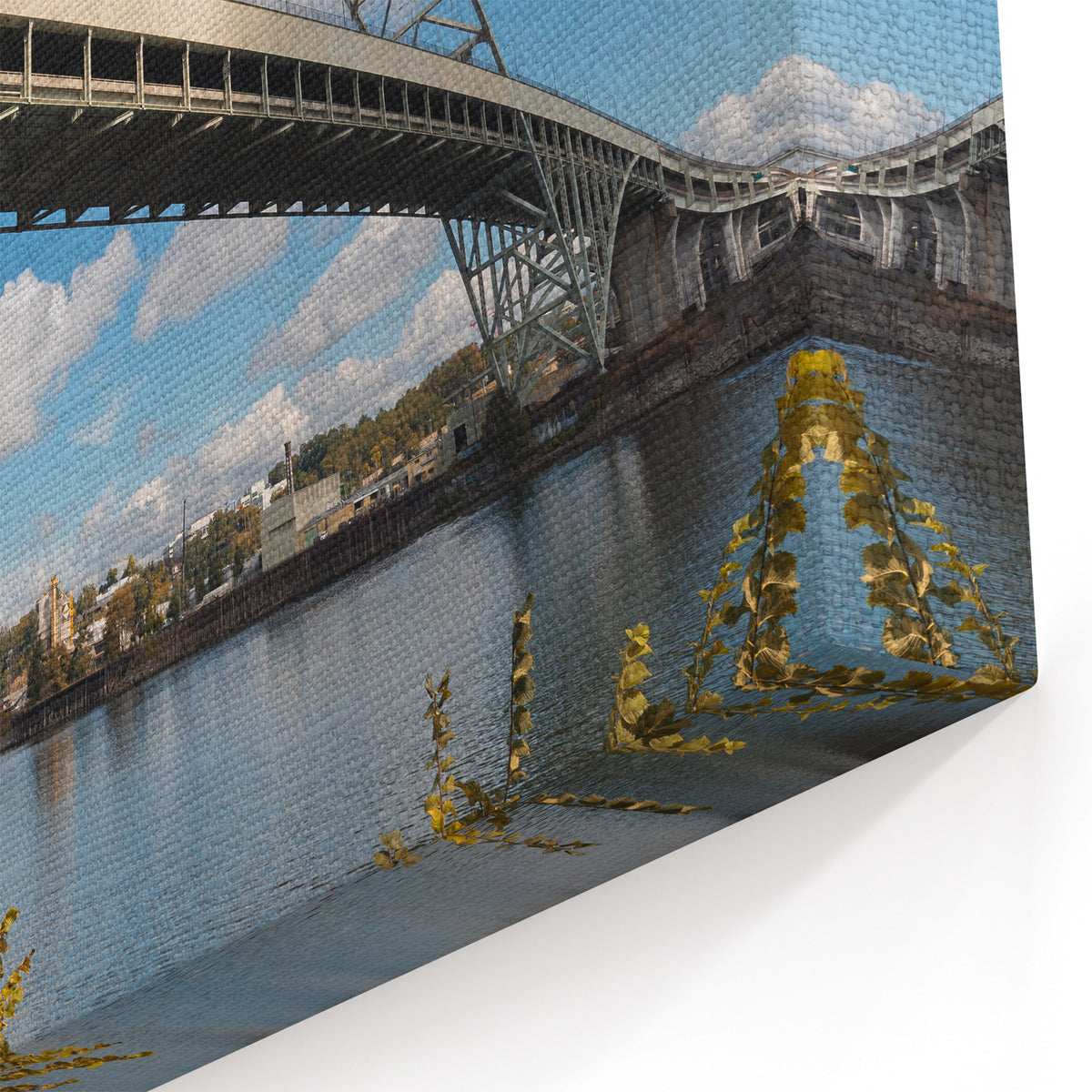 Scenic Rolled Canvas Prints – Portland’s Fremont Bridge and River