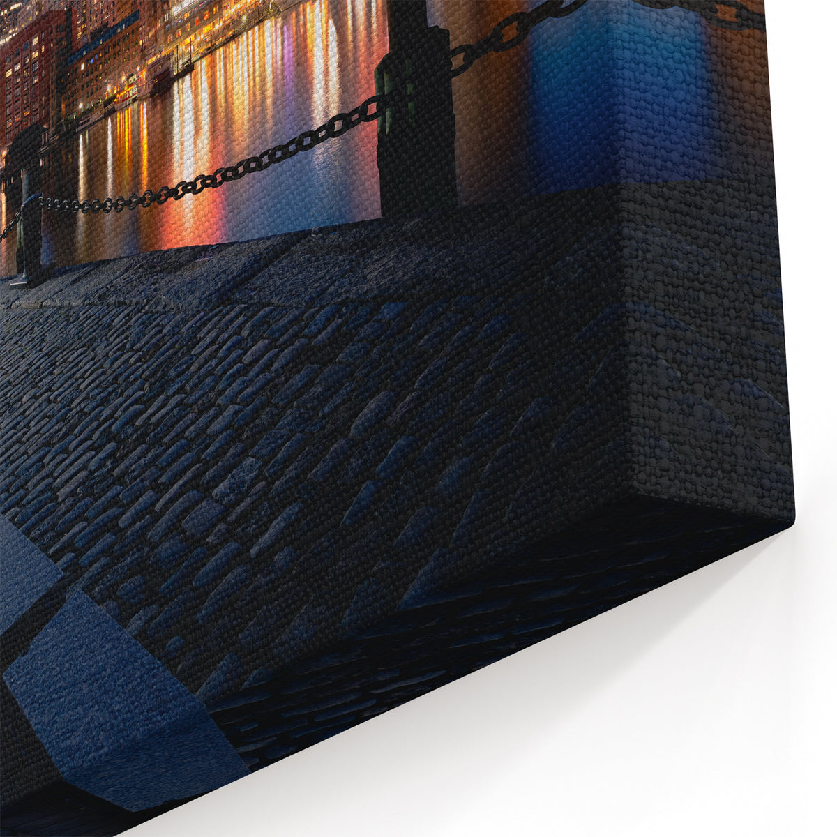 Boston Waterfront Nightscape – Stunning Massachusetts City Wall Art