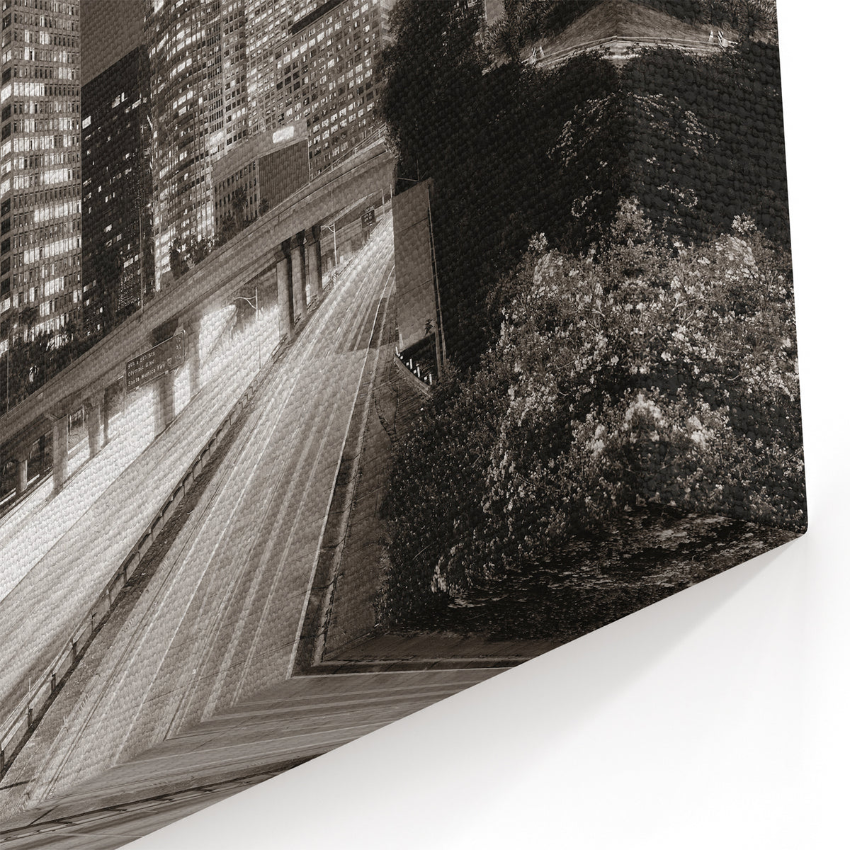 Black and White Downtown LA Prints - Elegant Night Cityscape Photography