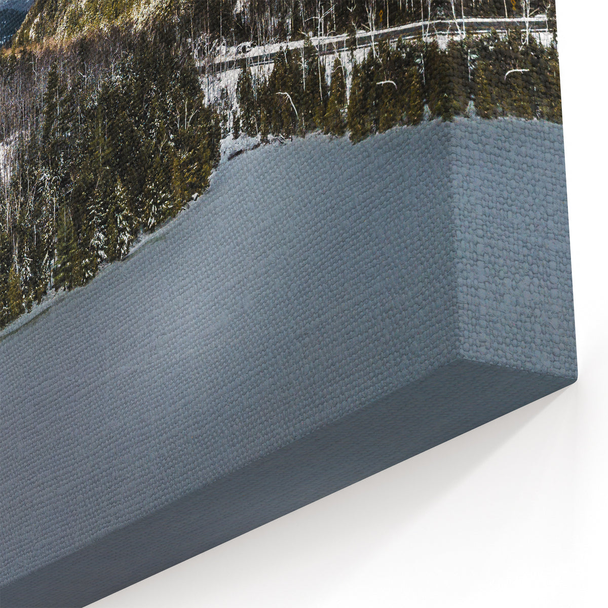 Adirondacks Wall Art – Majestic Winter Mountain Landscape with Frozen River