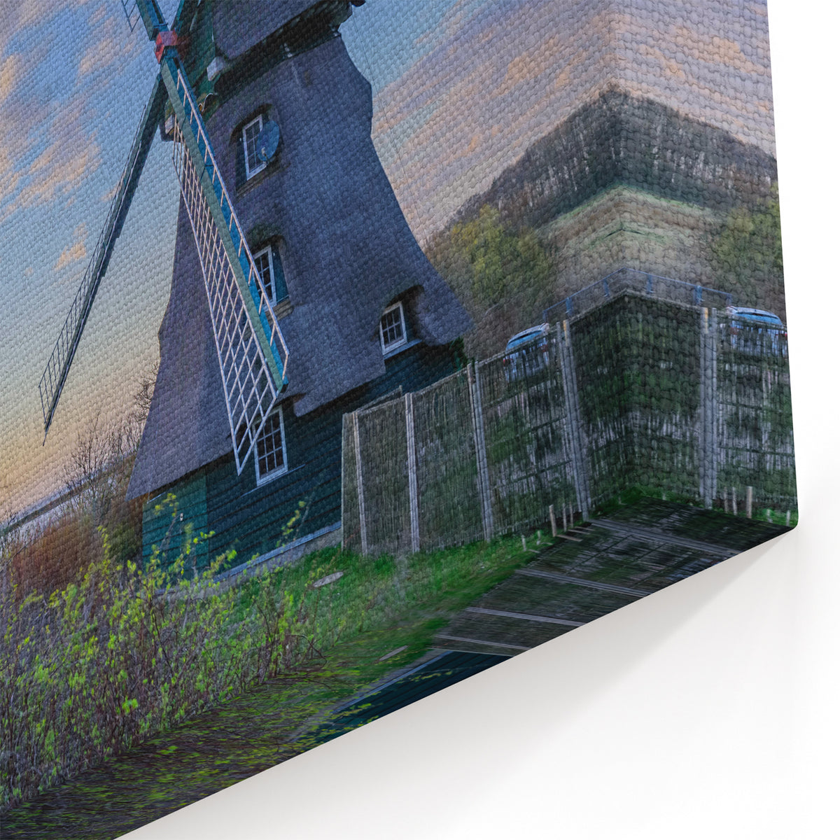 Serene Windmill at Sunset North Carolina Art - Charlotte Skyline Prints