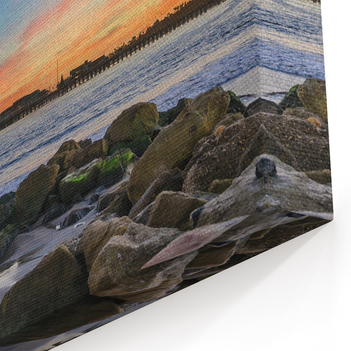 California Beach Sunset - Santa Barbara Coastline Scenic Wall Art