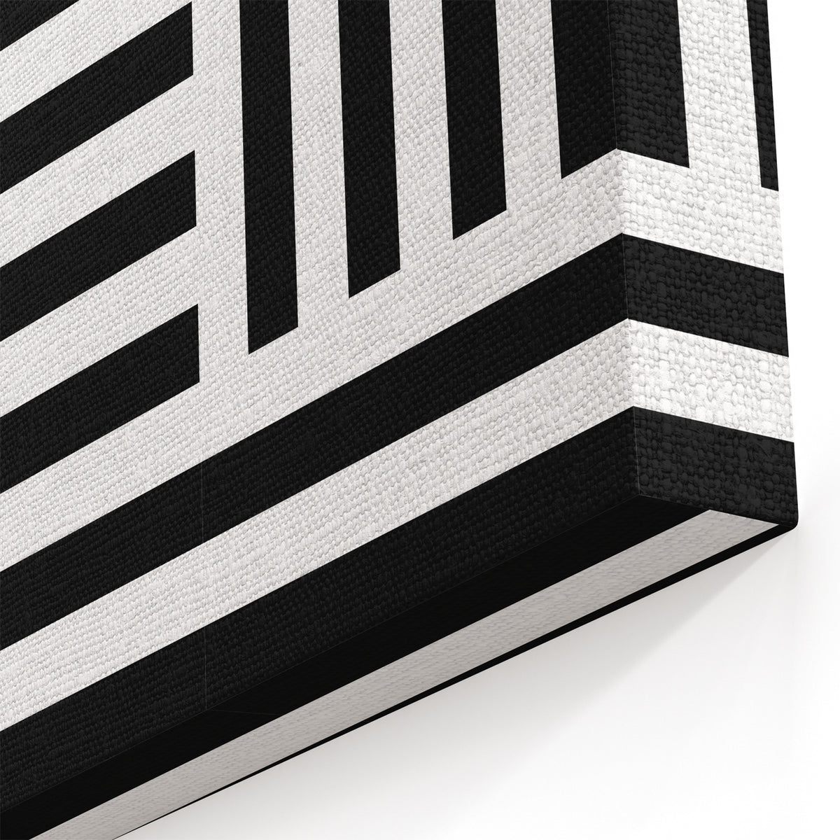 Modern Geometric Abstract Wall Art - Black and White Line Art